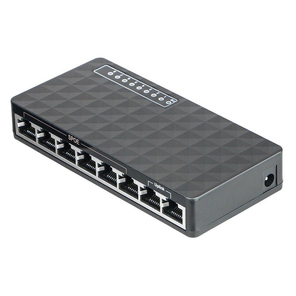 

10/100 Мбит/с 8 портов Poe Ethernet Lan Настольный сетевой переключатель адаптер концентратора (вилка ЕС)