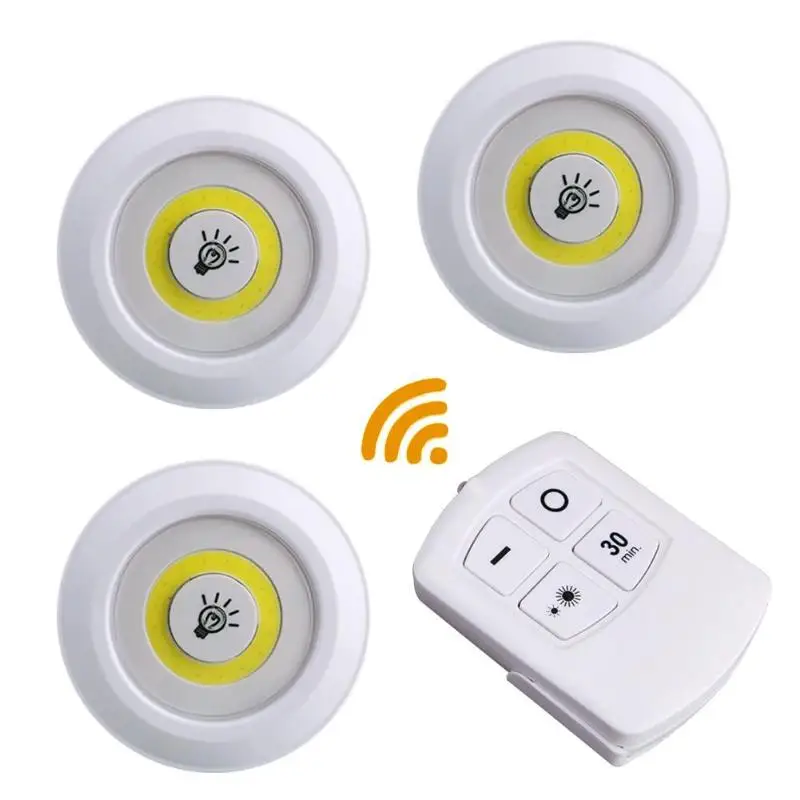 Новый COB LED свет 2 режима дистанционного управления мини ночник батарея питания