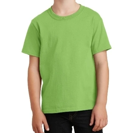 Port &amp Company PC54Y Молодежные базовые хлопковые футболки Lime-Extra Small |