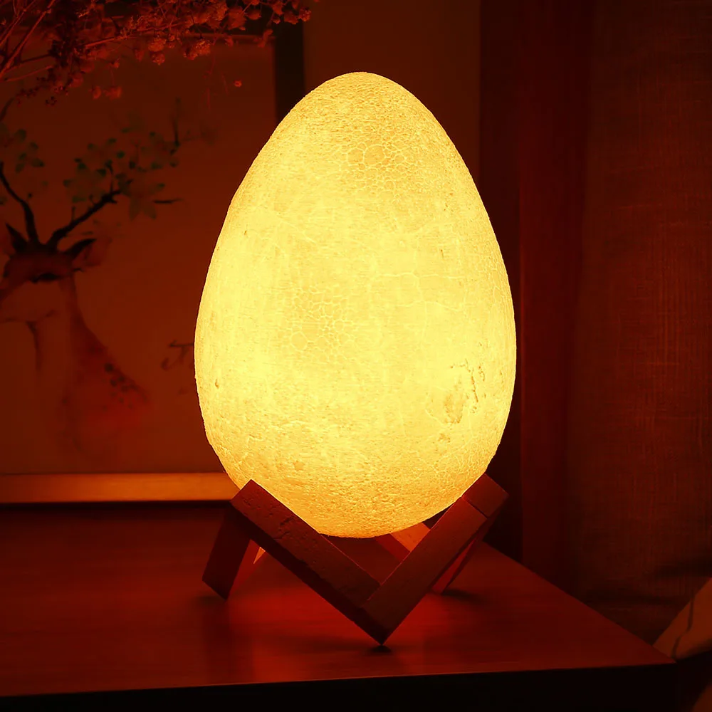 3d Printing Egg Shape Light 16 Colors Usb Night Lamp With Battery Remote Control For Bedroom Living Room Party | Освещение