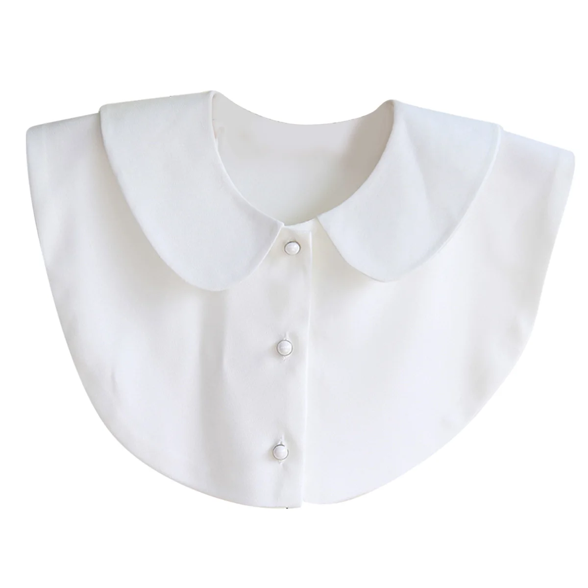 Women Korean Style Fashion Shirt Fake Collar Ladies Detachable Lapel Solid False Blouse Neckwear Clothes Accessories |