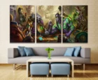 Модульная картина для домашнего декора, 3 шт., постер с классической игрой WOW Warcraft DOTA 2 для дома