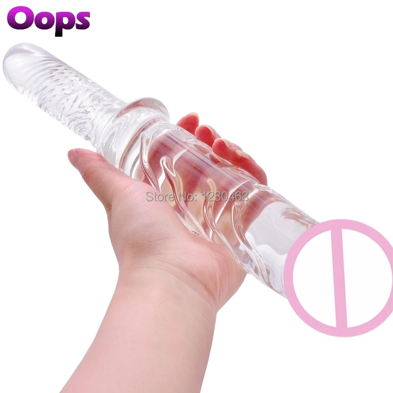 Огромный Pyrex кристаллический фаллоимитатор для женщин стеклянные