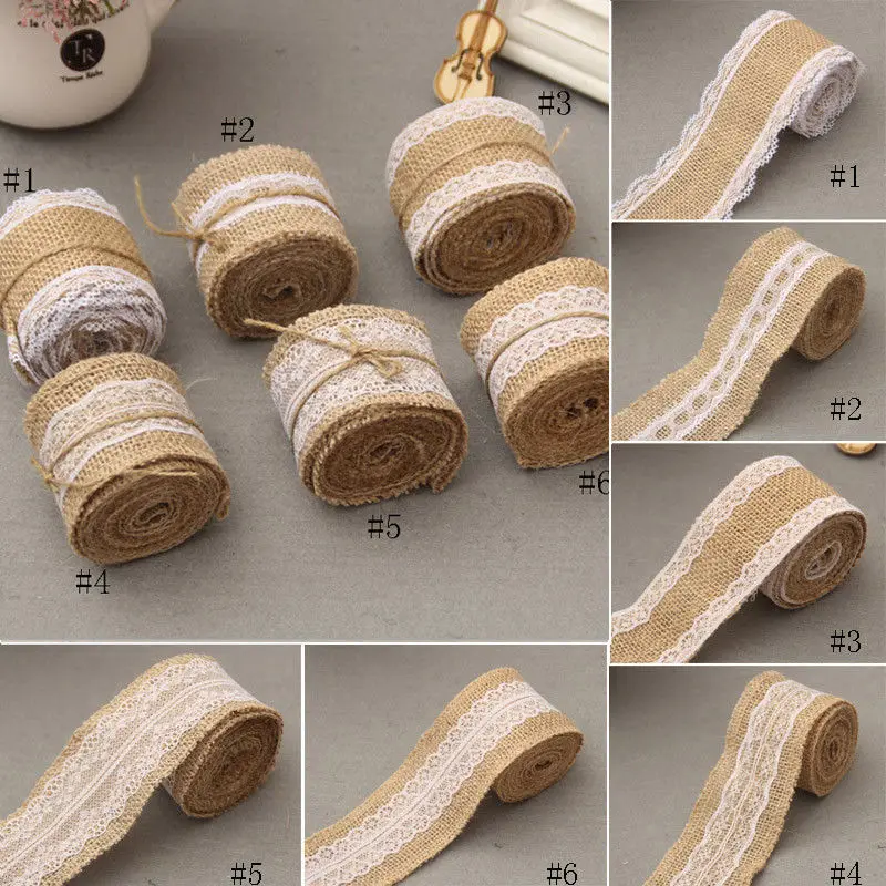 2 м x 5 см Hessian бегуны для стола из ткани в рулоне джутовый рулон с мешковиной