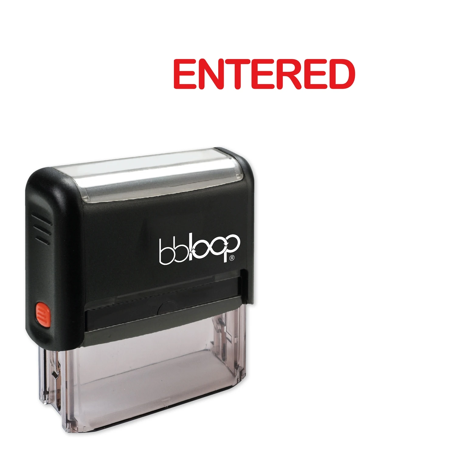 

Bbloop Entered w/Bold Round Style Font and Design Self-Ink