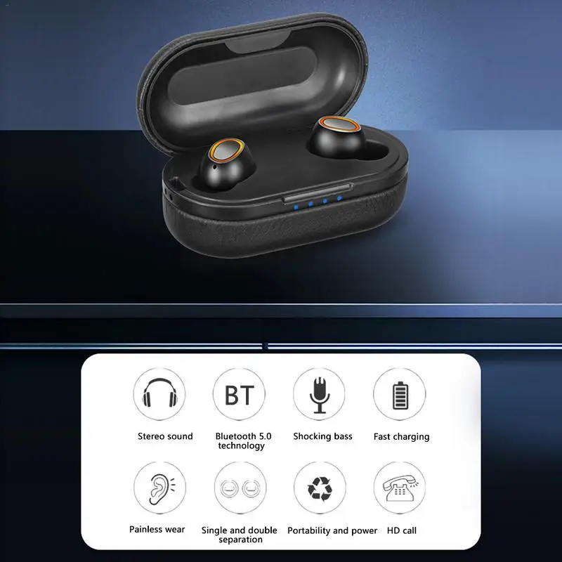 Беспроводные Bluetooth наушники с динамическим динамиком мини спортивные поддержкой
