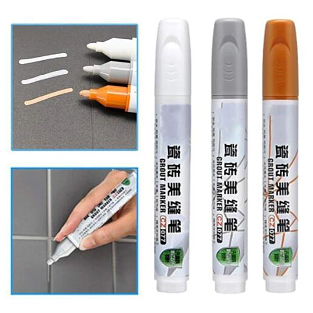 yellow Tile Gap Repair Refill Pen Grout Refresher for Kitchen Shower Bathroom Paint Cleaner Filling Agents Wall Porcelain | Обустройство