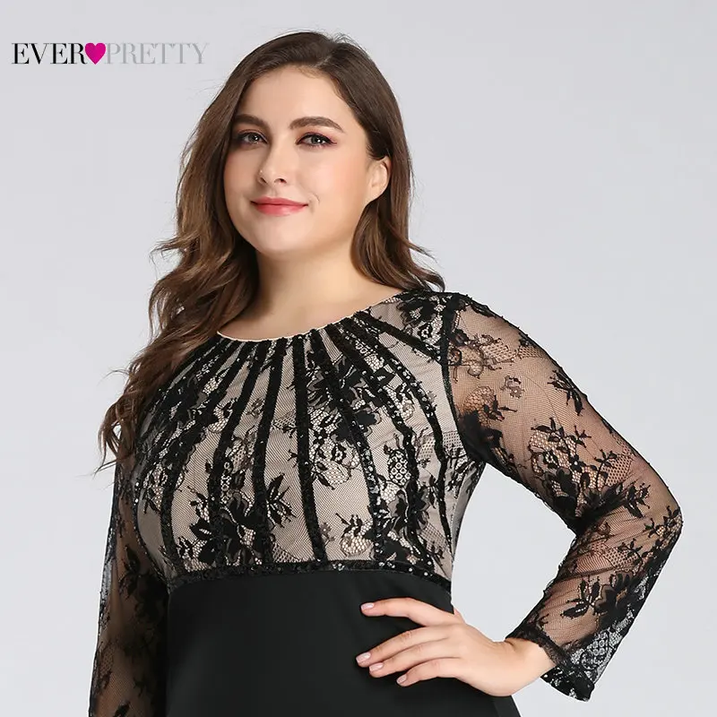 Вечерние платья Длинные 2019 Ever Pretty EZ07771 Элегантный Русалка кружево широкие рукава