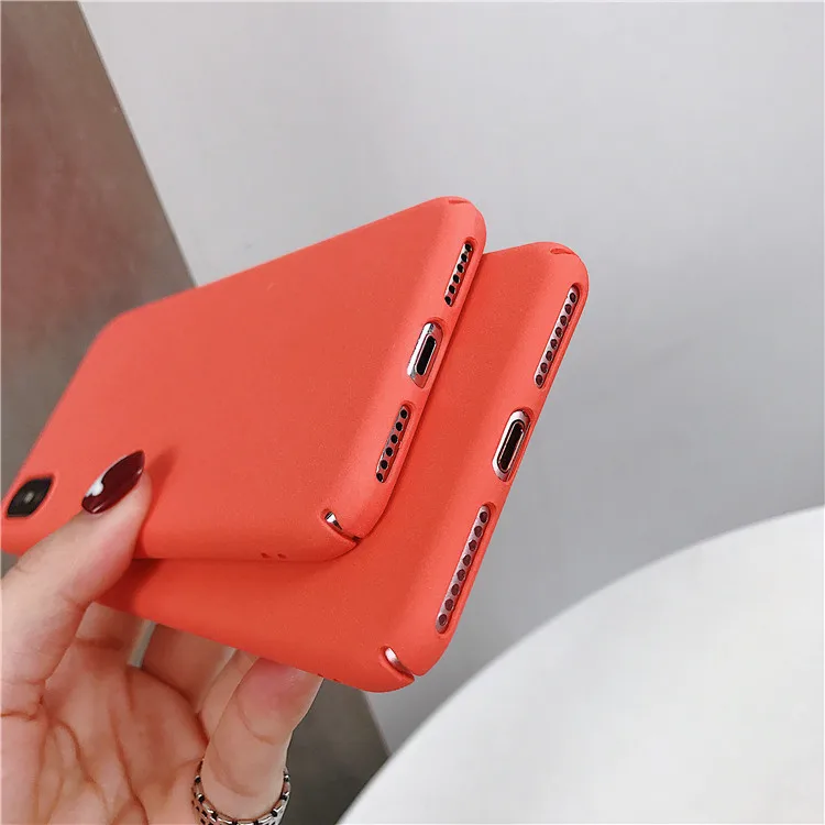 Ретро сплошной цвет простой корейский чехол для телефона iPhone 7 Puls 6 6S 8 X Xs Чехлы MAX XR