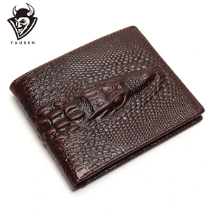 Модный мужской кошелек с крокодиловой головой, кожаный кошелек с узором, высококачественные мужские кошельки, роскошный мужской клатч, кошельки Crazy Horse