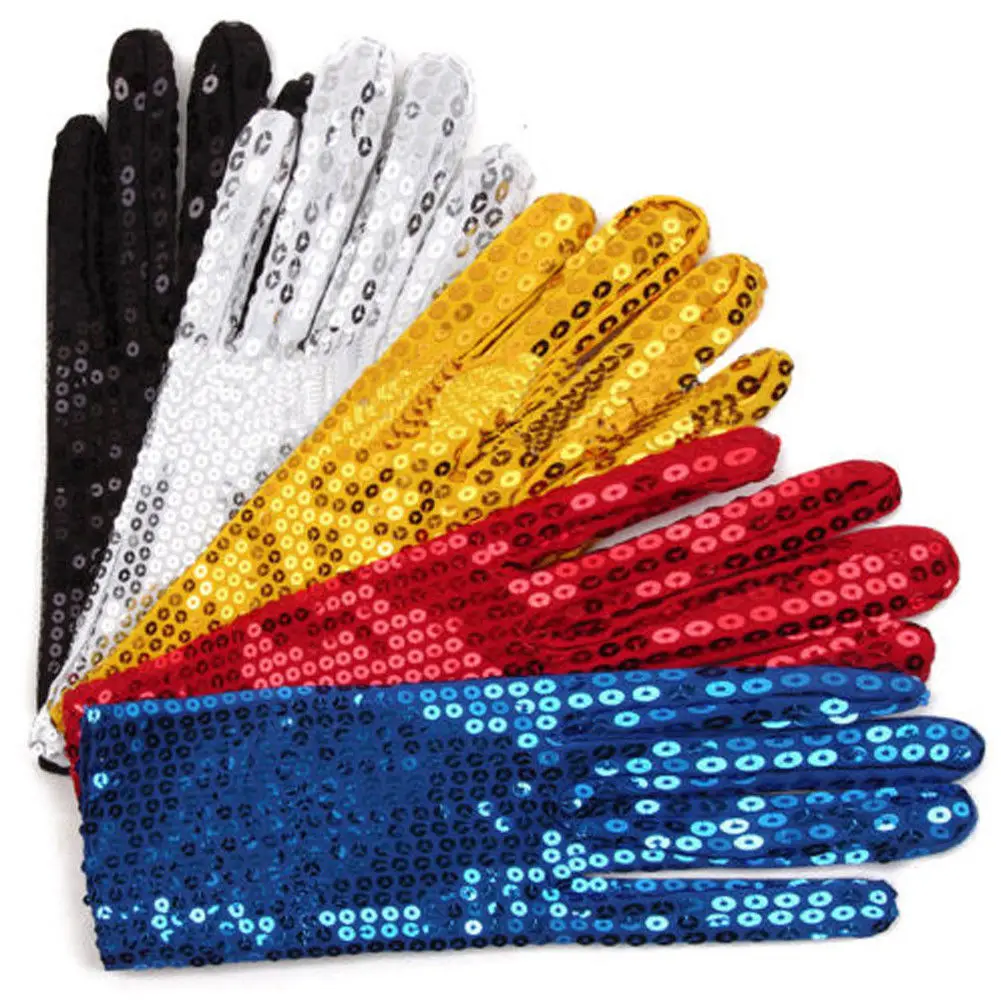 Новинка женские модные блестящие перчатки с блестками Вечерние для танцев Audlt