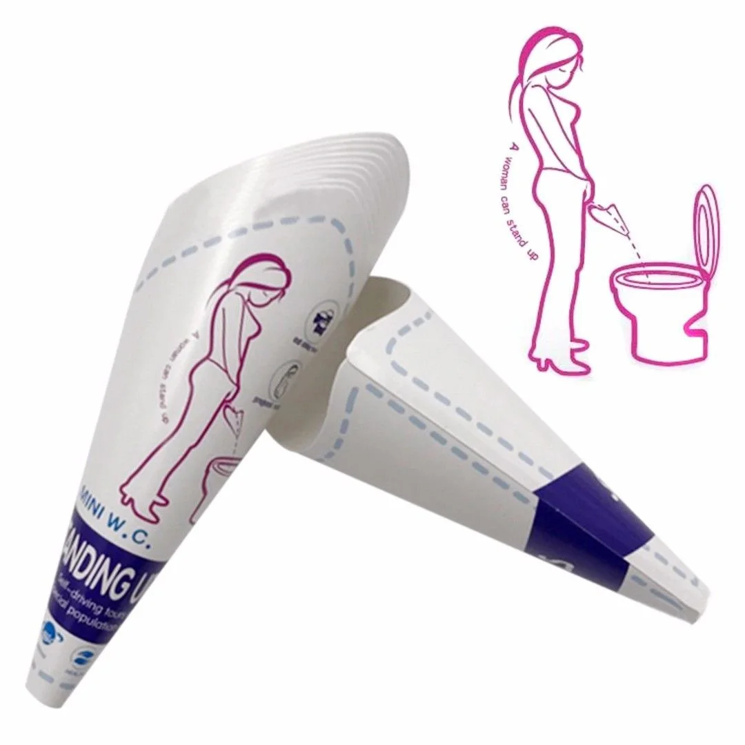 10 штук упак. портативные одноразовые бумажные писсуары для женщин|Уличные