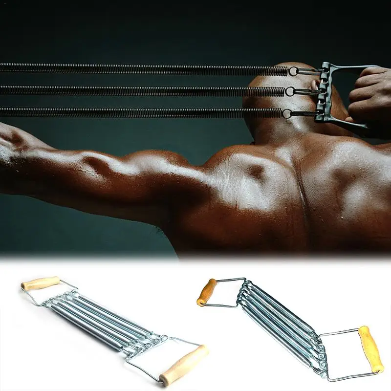 Новинка Натяжитель для груди рукоятка с деревянной ручкой 5 пружин можно