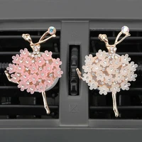 car aroma diffuser auto outlet air freshener car styling auto decors solid fragrance car air vent perfume diamond ballet girl