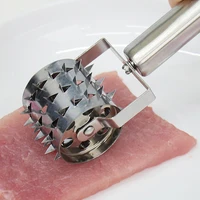 stainless steel mincer steak tenderizers bbq tools roller design loose meat needle creative kitchen accessory