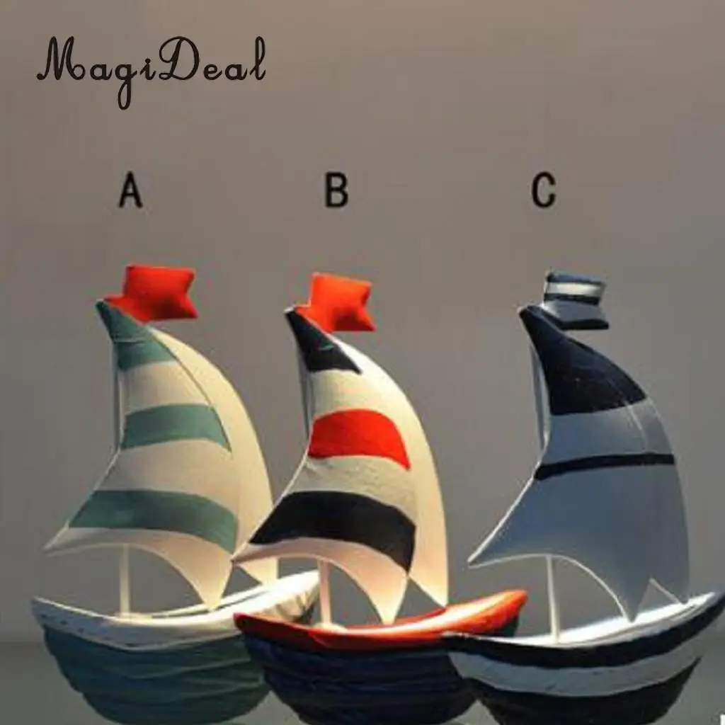 MagiDeal 5 ''морская деревянная ручная модель корабля парусная лодка украшение