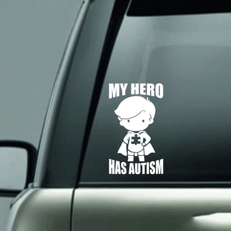 

My Hero Has Autism Boy Decal Sticker For Car Truck Laptop Decals Art Painting Car Stickers Vinyl Decor Decals