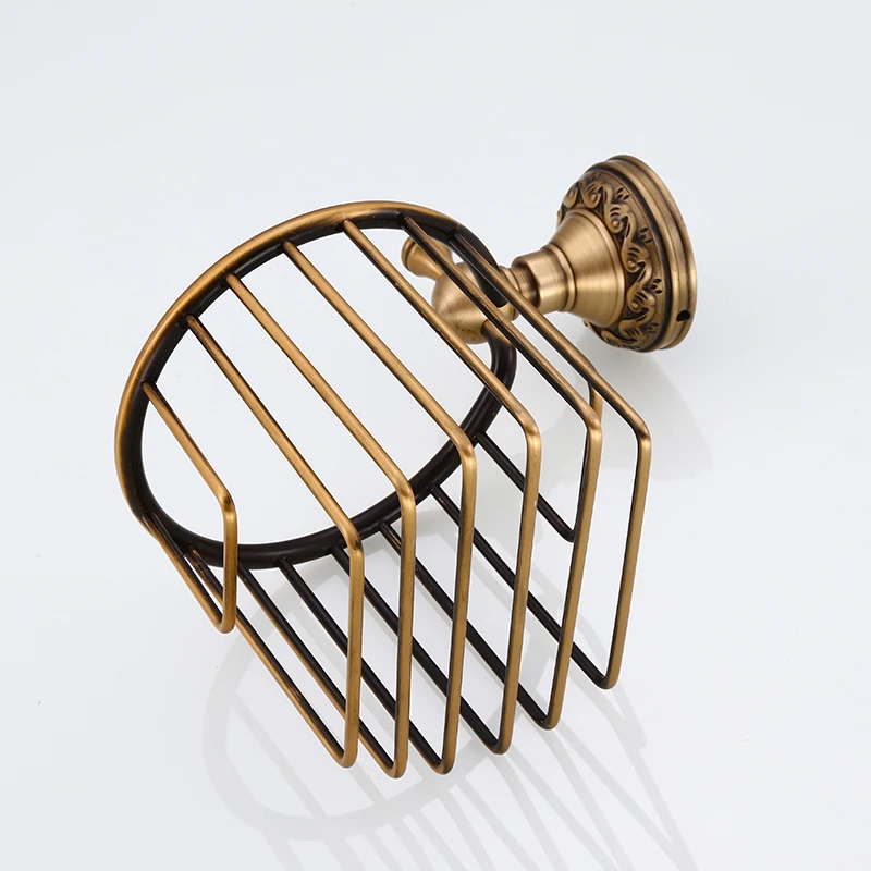 Настенный держатель для туалетной бумаги из латуни рулон в античном