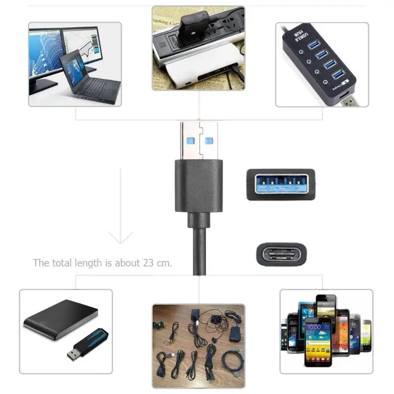 USB-C 3 1 Тип-C женщина к USB 0 штепсельный преобразователь адаптер кабель провод шнура