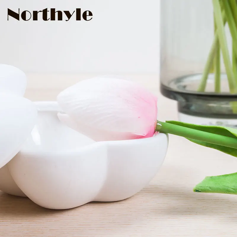 Настоящее сенсорный искусственная PU Tulip стволовых-13 &quotДлина искусственные цветы