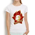 Забавная женская футболка СССР с надписью Советский Союз Ленина молодые пионеры значок женская летняя новая белая Повседневная футболка с коротким рукавом СССР для женщин