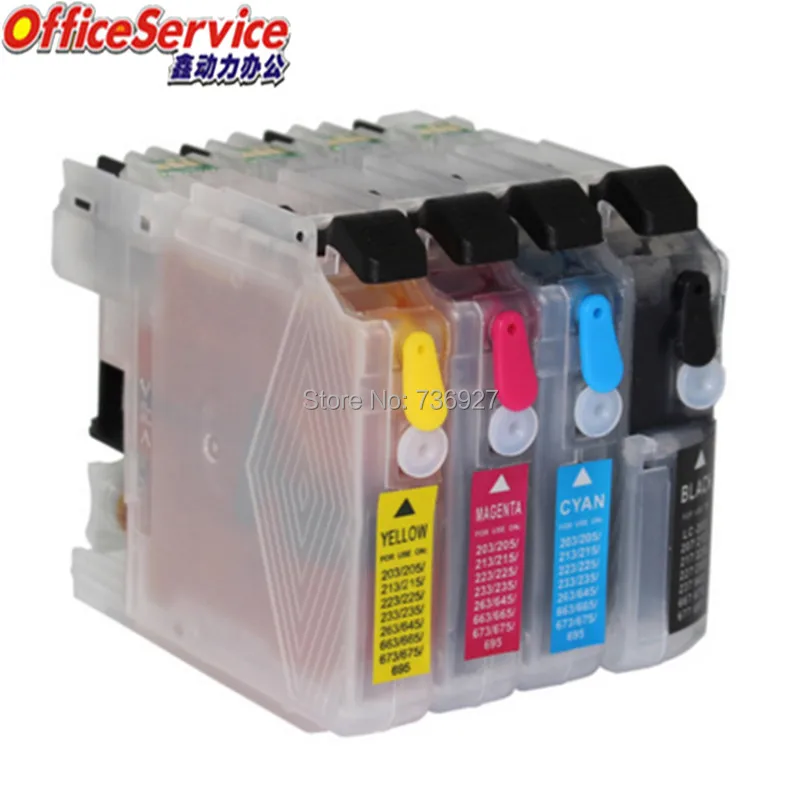LC203 LC201 LC205 LC207 многоразовый картридж для принтера Brother MFC J4320DW J4620DW J5520DW J5620DW J460DW J485DW
