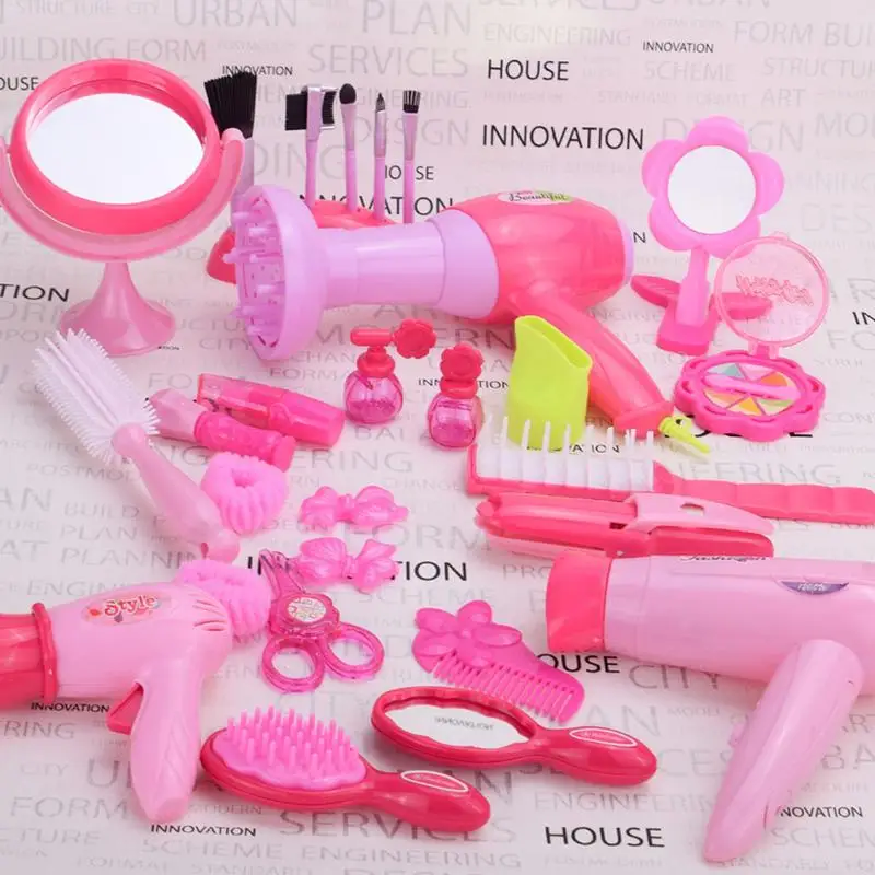 Girl Accessories Play House Makeup Toy Set Suitcase Child Beauty Salon Girls Pretend Toys Gift For Little | Игрушки и хобби