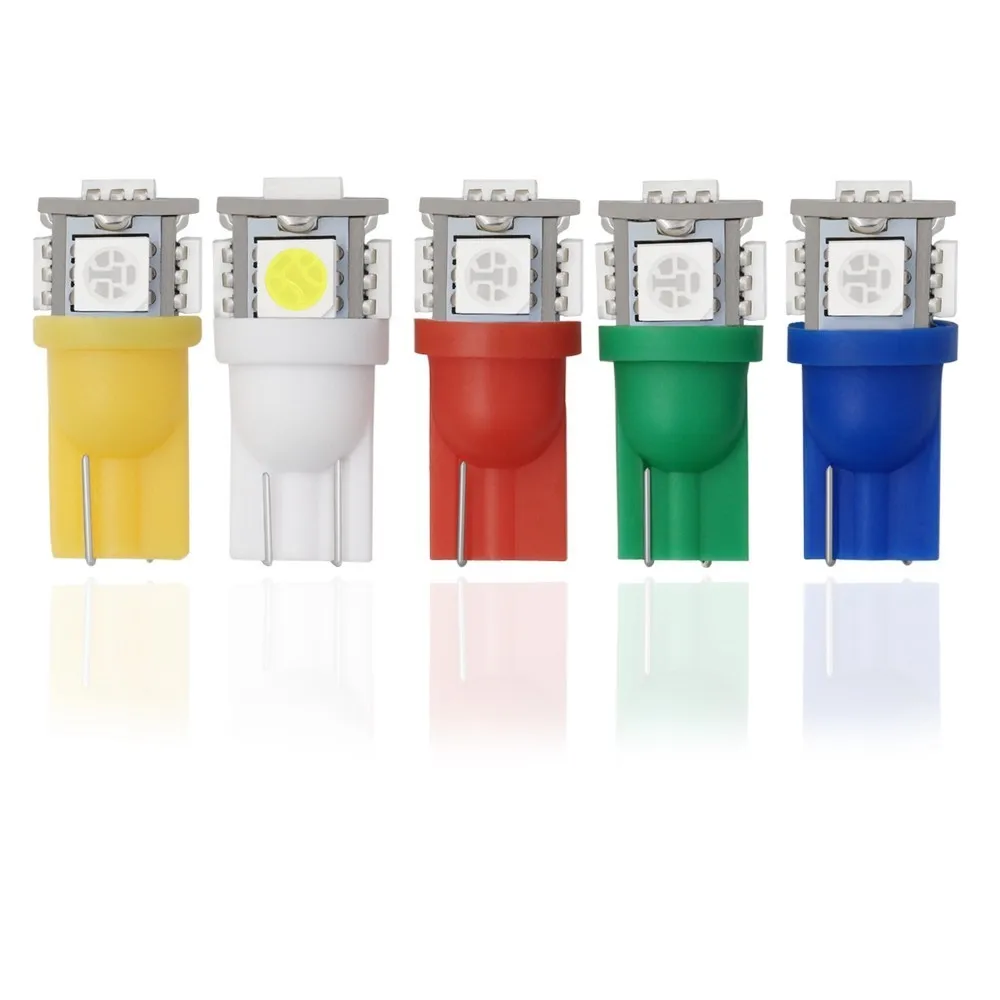 10 шт. ВОДИТЬ Автомобиль AC/DC 12v Led светильник T10 5050 194 168 w5w стоянки светодиодного
