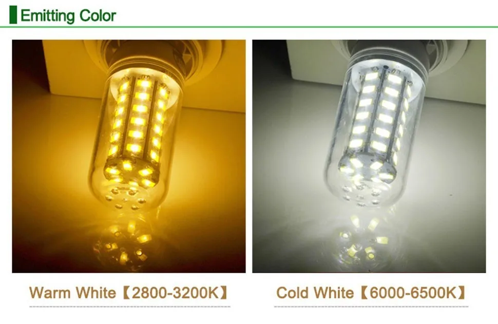 Светодиодная лампа кукуруза DCOO E14/E27 220 В SMD 5730 24 36 48 56 69 72 светодиосветодиодный s для