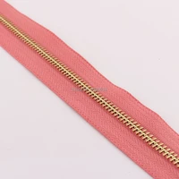 5yards 5 32mm width metal teeth zippers watermelon red color for handbag bag shoes garment sewing jeans accessories