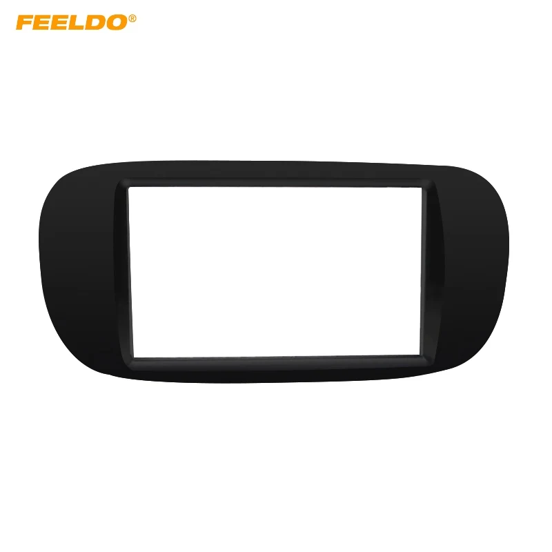 Автомагнитола FEELDO 2DIN панель Fascia рамка для FIAT 500 2007 2015 стерео лицевая комплект