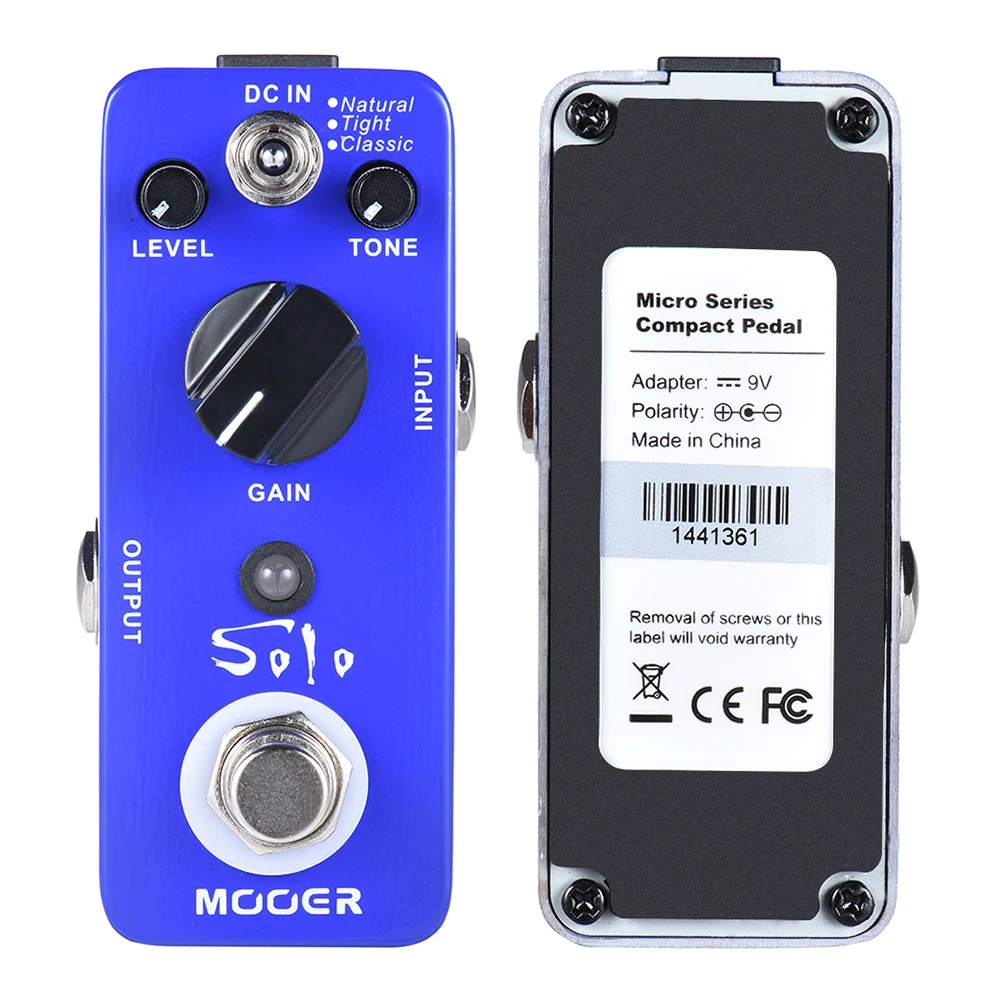 MOOER SOLO искажения гитарная педаль с высоким коэффициентом усиления гитарной