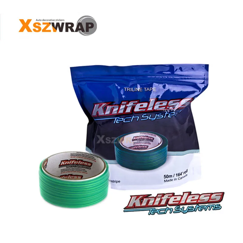 (5 шт./компл.) 50 м/164 'рулоны 9 мм Tri Line Knifeless Tape + 5 м линия дизайна Ракель нож для