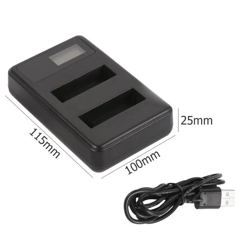 2 шт 3 8 V 1600 mAh батареи + lcd двойной USB зарядное устройство для GOPRO HERO 4 | Электроника