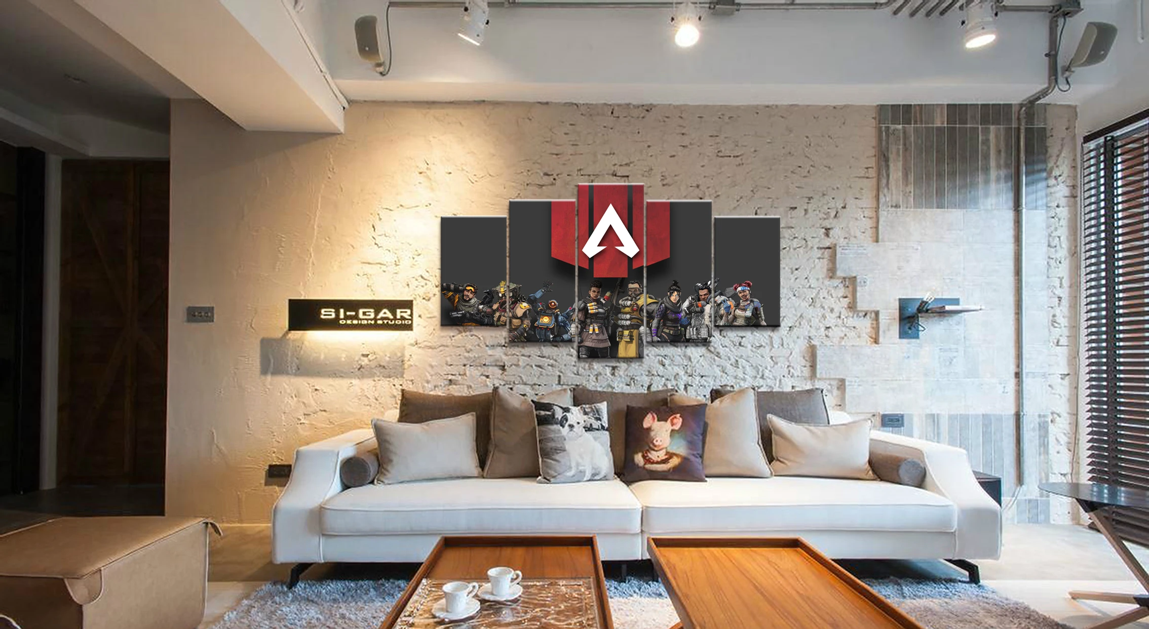 Домашний декор искусство печать на холсте 5 шт. модульная игра Apex Legends для