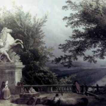 Руины террасы в парке от Hubert Robert 1780 s 1733 1808 постер печать (24x36)|Таблички и знаки| |