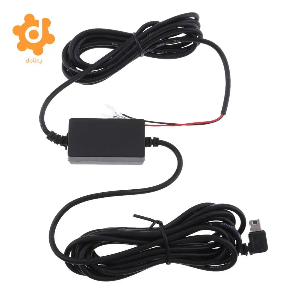Автомобильный видеорегистратор наборы Hardwire 8/36V до 5V 3A Mini USB левый адаптер сгиба