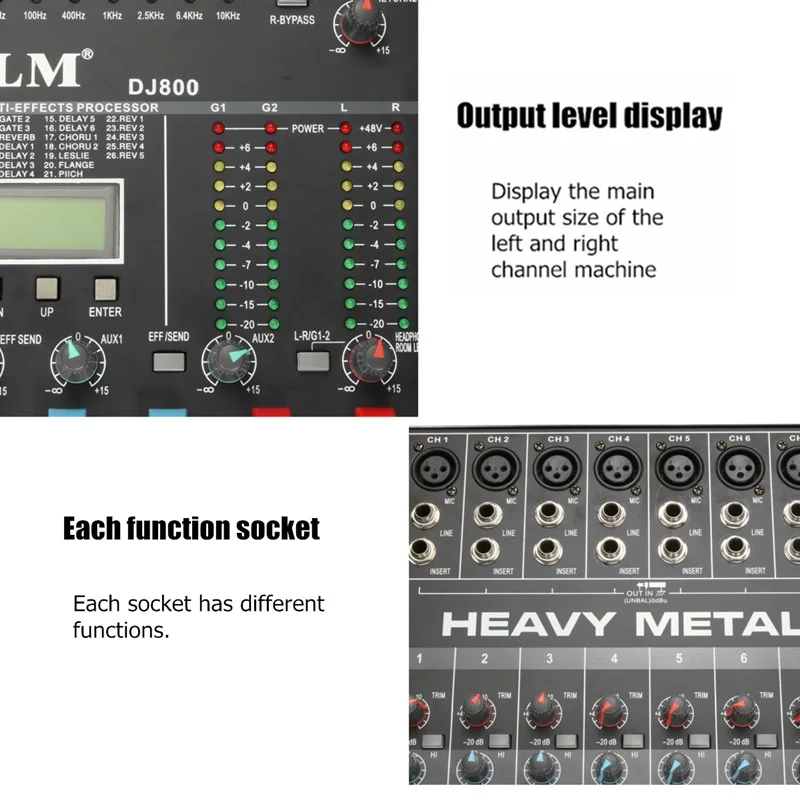 LEORY профессиональный 8 Каналы Мощность усилитель смеситель DSP цифровой аудио
