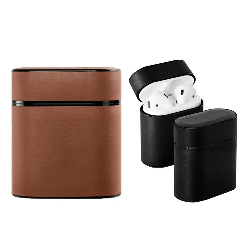 Для Apple Airpods Чехлы Беспроводная bluetooth-гарнитура Защитная Кожаная куртка зарядная