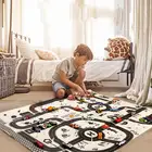 Складной игровой коврик в скандинавском стиле, детский одеяло для ползания, дорожная карта, игровой коврик