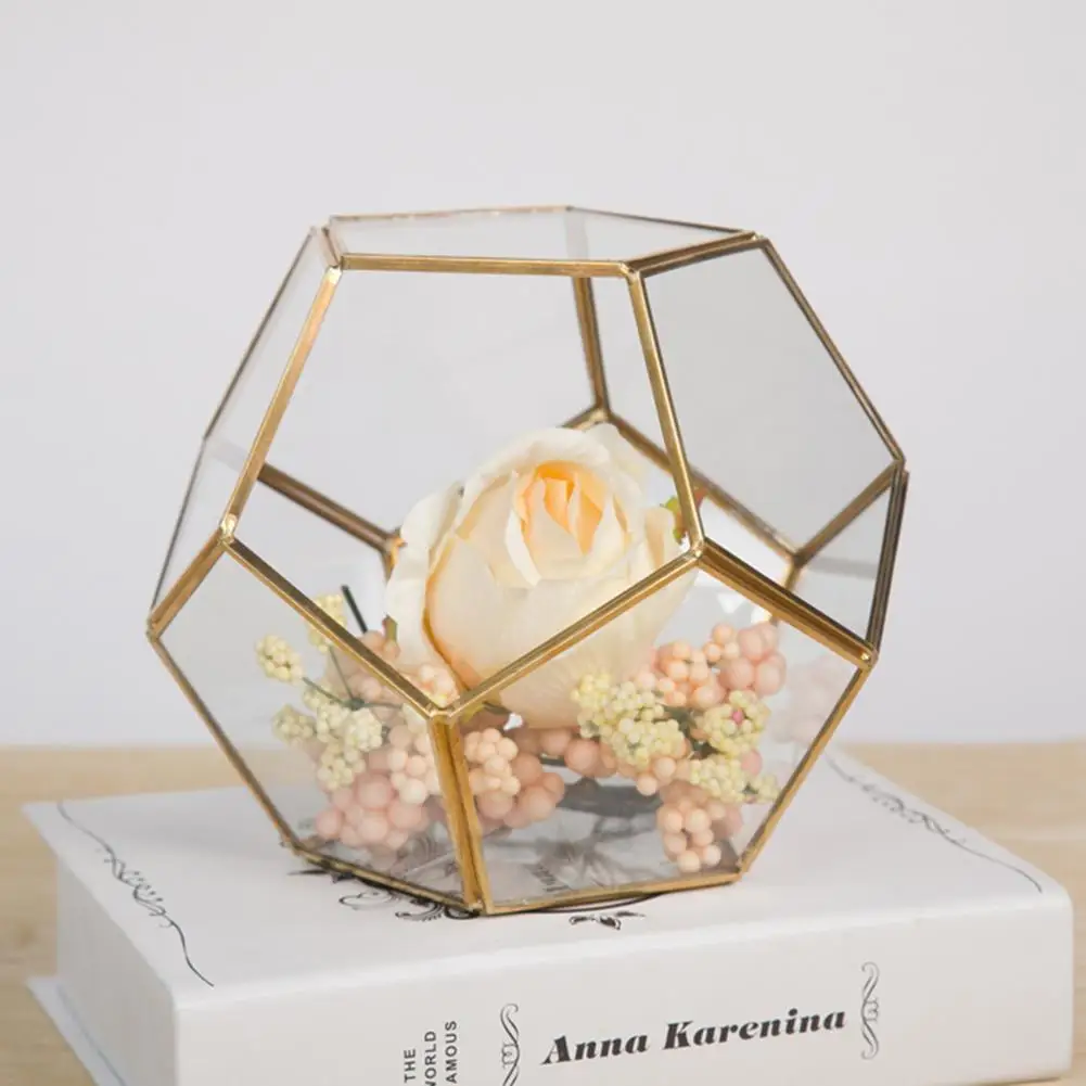 Dodecahedral футбол Малый Стекло Цветок номер вечная мыло в подарочной коробке