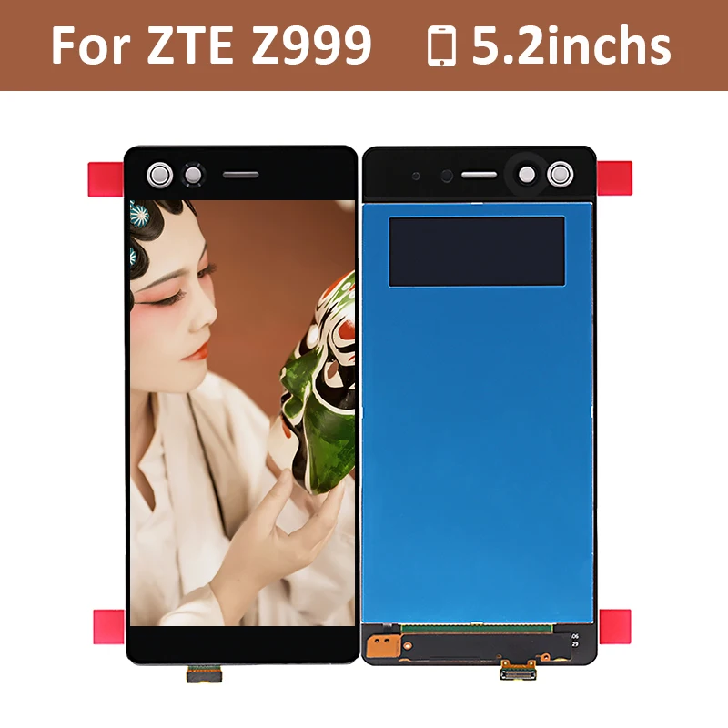 Для ZTE Axon M Z999 ЖК дисплей кодирующий преобразователь сенсорного экрана в сборе