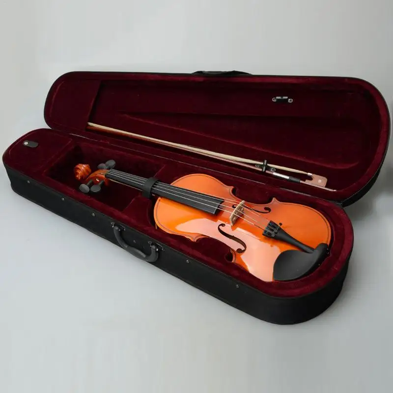 

15 Inch Retro Color 4/4 Full Size Acoustic Viola Set Solid Basswood Viola with Carrying Case Bow Rosin Kit