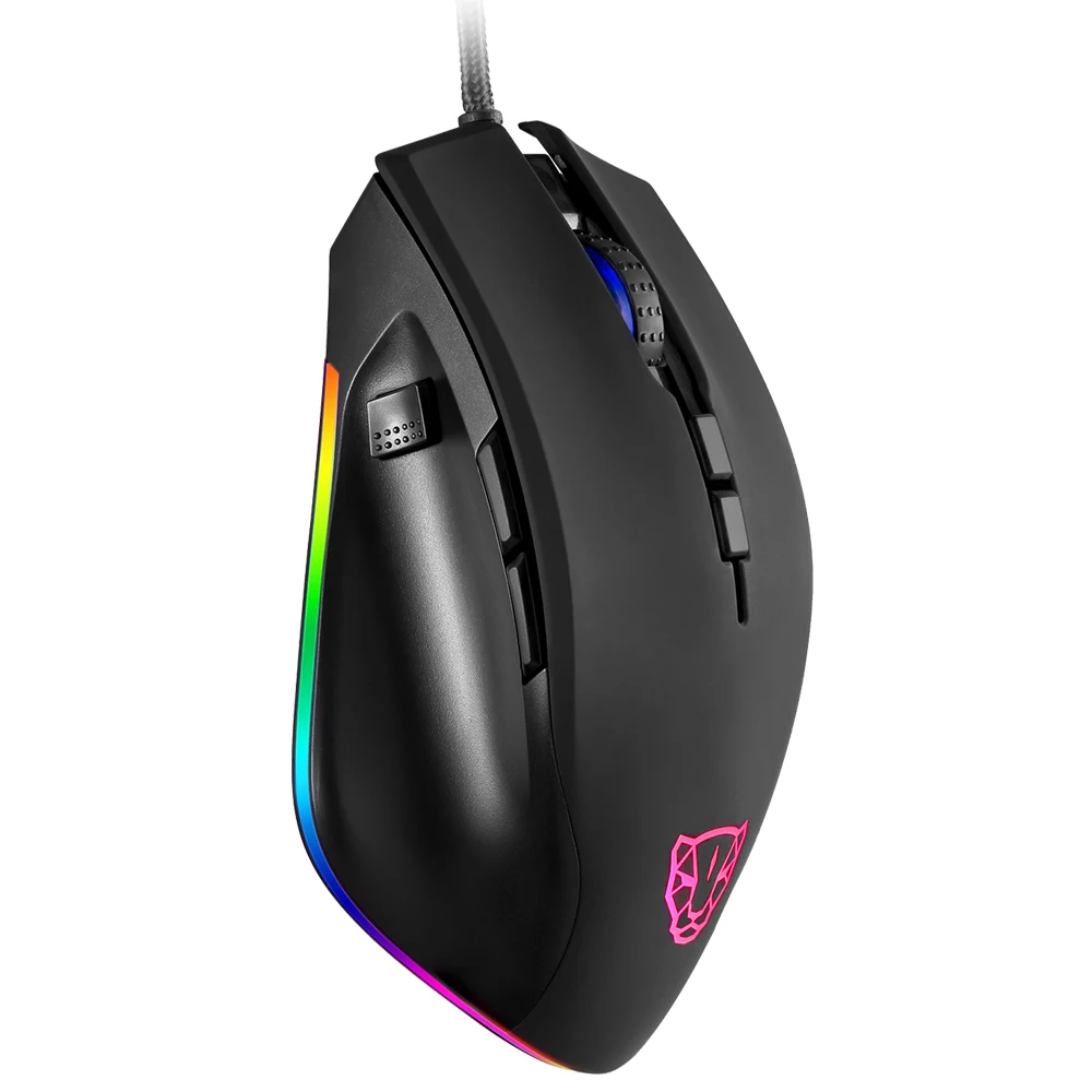 2018 11 Motospeed V80 проводная мышь 5000 точек/дюйм RGB игровой чип Расслабляющая рука для