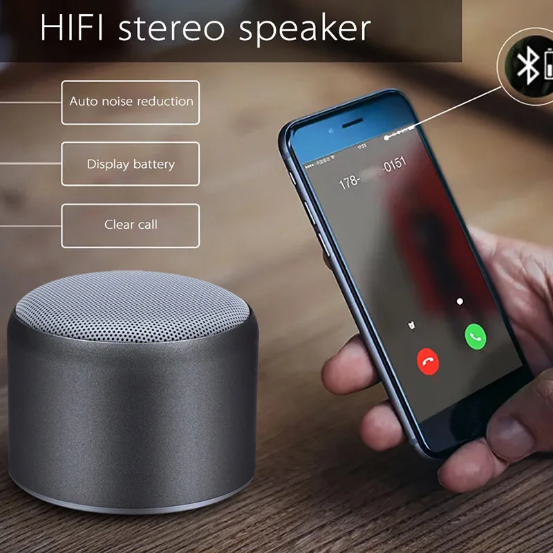 Металлический пистолет Bluetooth 4 2 динамик беспроводной смарт бас стерео звуковая