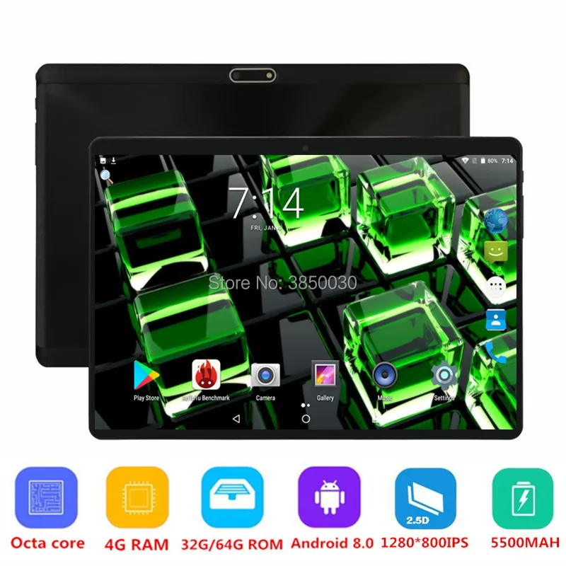 Android 8 0 Восьмиядерный планшет 10 дюймов 3G 4G FDD LTE 4 Гб RAM 64 ROM 1280X800 2.5D HD дисплей WiFi Bluetooth