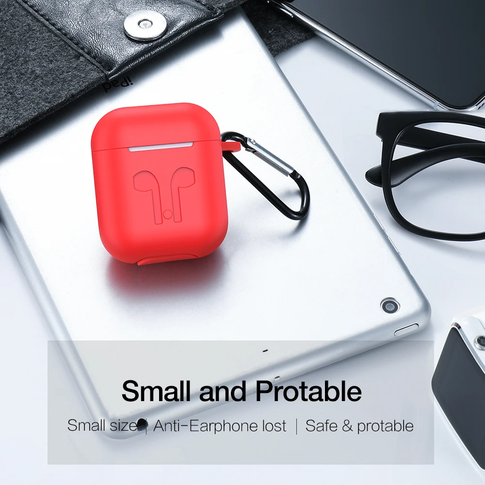 KISSCASE ударопрочный защитный чехол для наушников Apple Air Pods силиконовый AirPods с