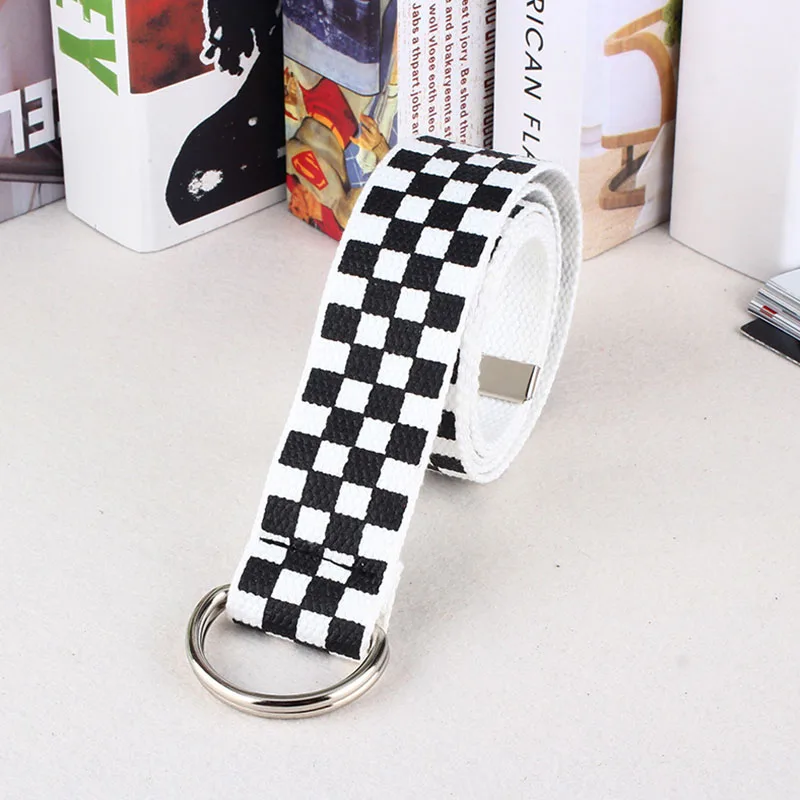 

Checkerboard High Quality Waistband Belts Cummerbunds Casual Hot Sale 130cm Unisex Canvas Waist Belts Fashion Popular 1PC