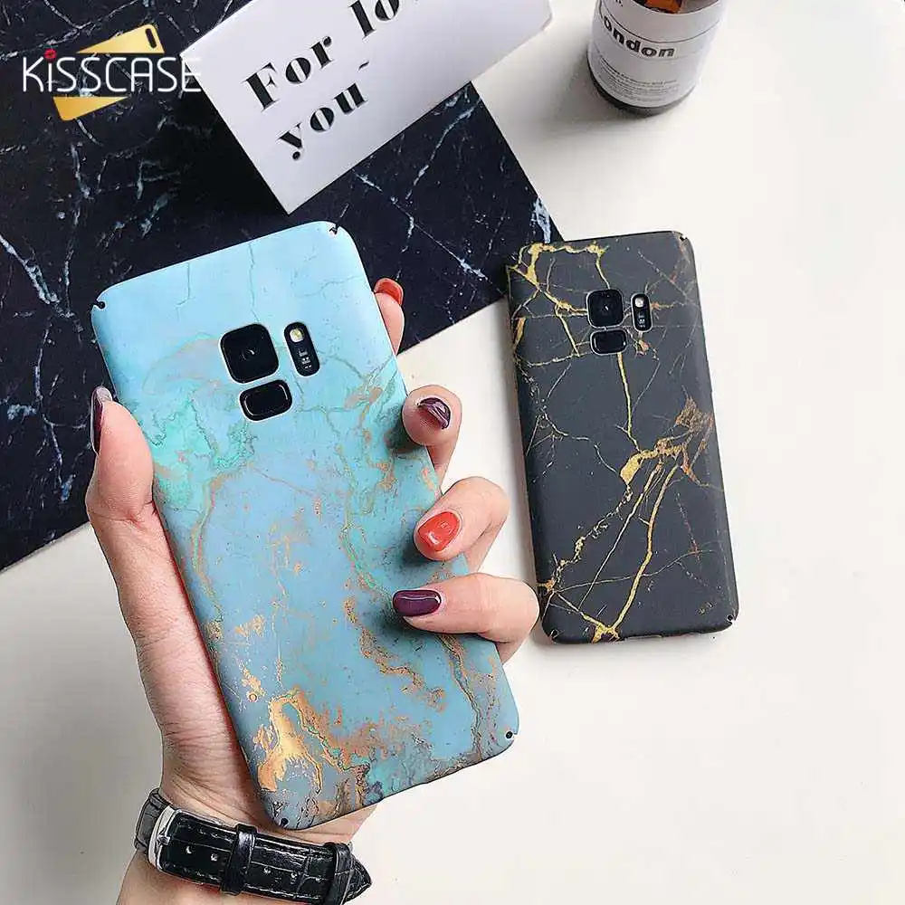 Чехол KISSSCASE с мраморным узором для Samsung Galaxy S10 S9 S8 Plus жесткие чехлы Note 9 8 S7 Edge на