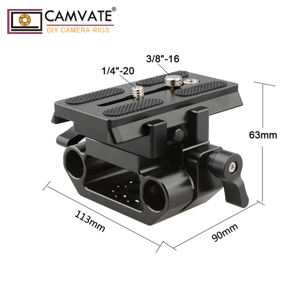 CAMVATE Manfrotto QR основание скользящий кронштейн с 15 мм двойным стержнем зажим